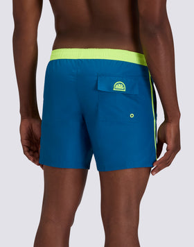 ICONIC TAFFETA SHORT SWIMSHORTS WITH ELASTIC WAIST AND CONTRAST PIPING