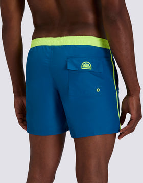 ICONIC TAFFETA SHORT SWIMSHORTS WITH ELASTIC WAIST AND CONTRAST PIPING