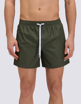 COSTUME CORTO VITA ELASTICATA ICONIC TAFFETA CON ARCOBALENO RICAMATO