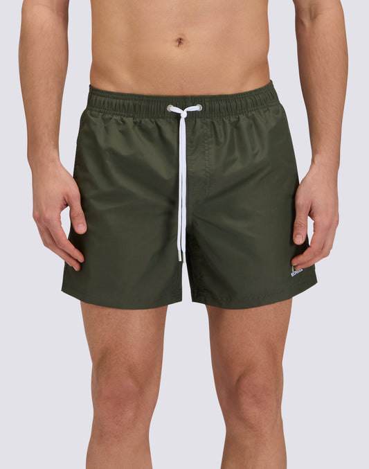 COSTUME CORTO VITA ELASTICATA ICONIC TAFFETA CON ARCOBALENO RICAMATO