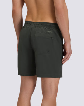 MAILLOT DE BAIN MI-LONGUEUR POUR HOMME, TAILLE SEMI-ÉLASTIQUE, EXTENSIBLE, AVEC POCHE THERMOCOLLÉE