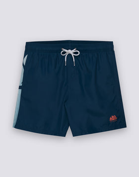MEN'S MID-LENGTH SWIMSUIT WITH GRADIENT LOGO PRINT