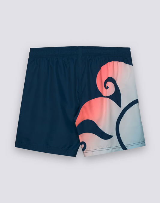 COSTUME DA BAGNO UOMO LUNGHEZZA MEDIA CON STAMPA LOGO SFUMATO