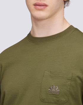 FINN CREW NECK T-SHIRT WITH POCKET