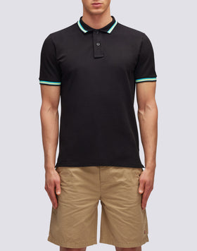 BRICE COTTON PIQUÉ POLO SHIRT WITH TRICOLOUR DETAILS