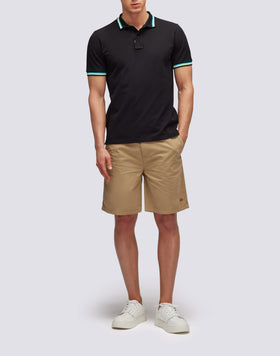 BRICE COTTON PIQUÉ POLO SHIRT WITH TRICOLOUR DETAILS