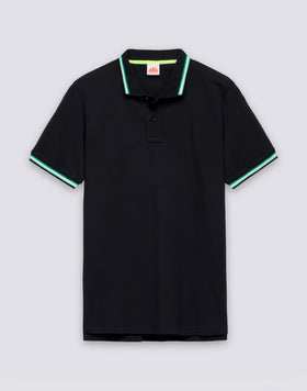 BRICE COTTON PIQUÉ POLO SHIRT WITH TRICOLOUR DETAILS