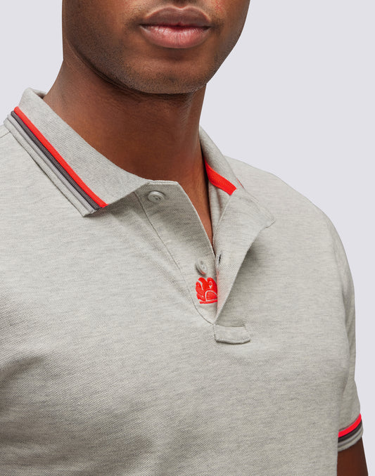 POLO BRICE IN COTONE PIQUET CON DETTAGLI TRICOLOR