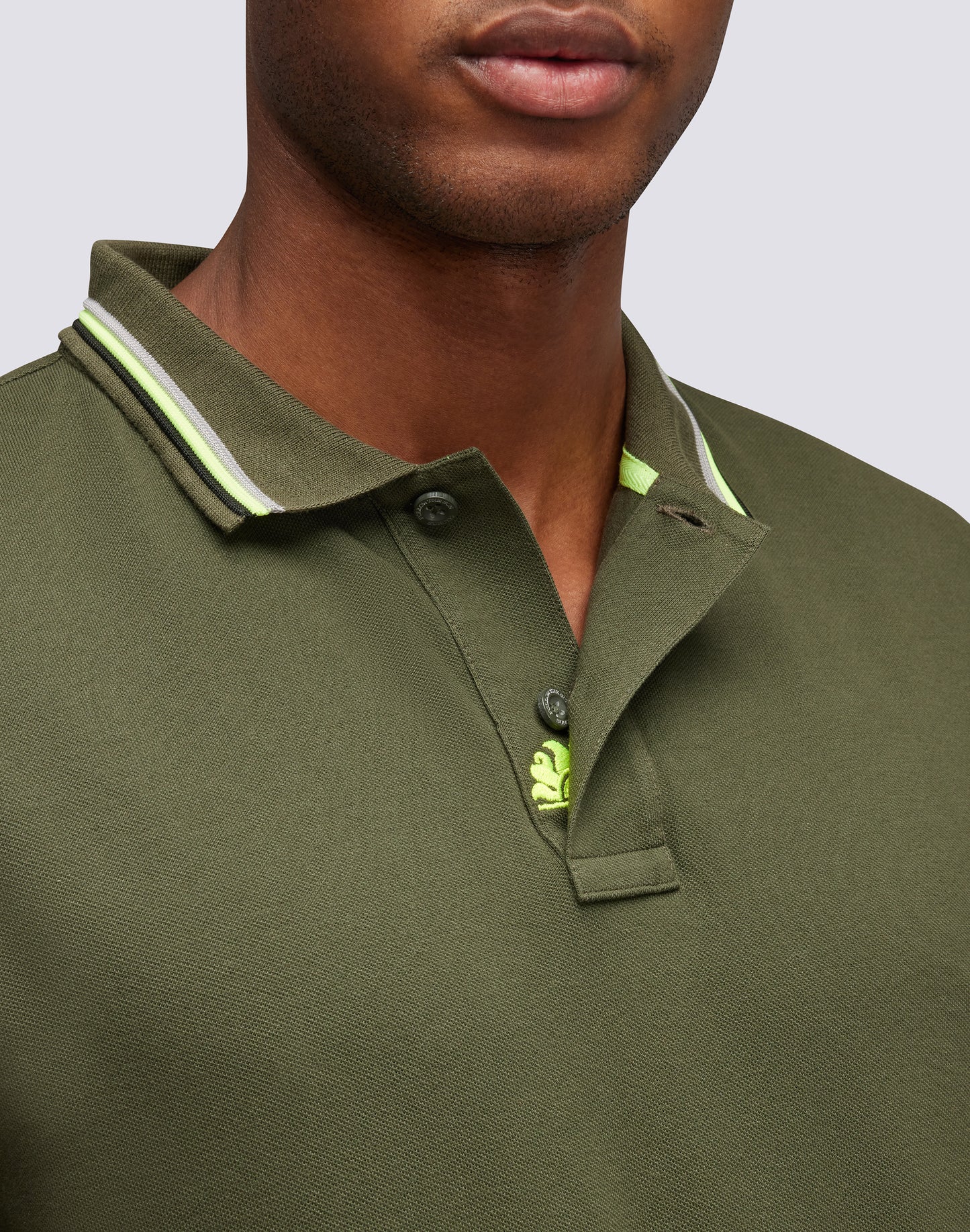 BRICE COTTON PIQUÉ POLO SHIRT WITH TRICOLOUR DETAILS