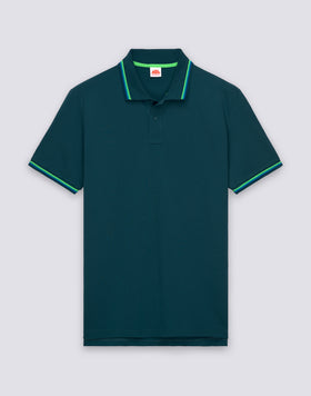 BRICE COTTON PIQUÉ POLO SHIRT WITH TRICOLOUR DETAILS