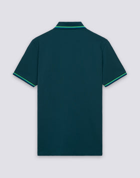 BRICE COTTON PIQUÉ POLO SHIRT WITH TRICOLOUR DETAILS