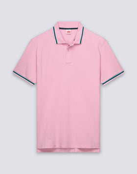 BRICE COTTON PIQUÉ POLO SHIRT WITH TRICOLOUR DETAILS
