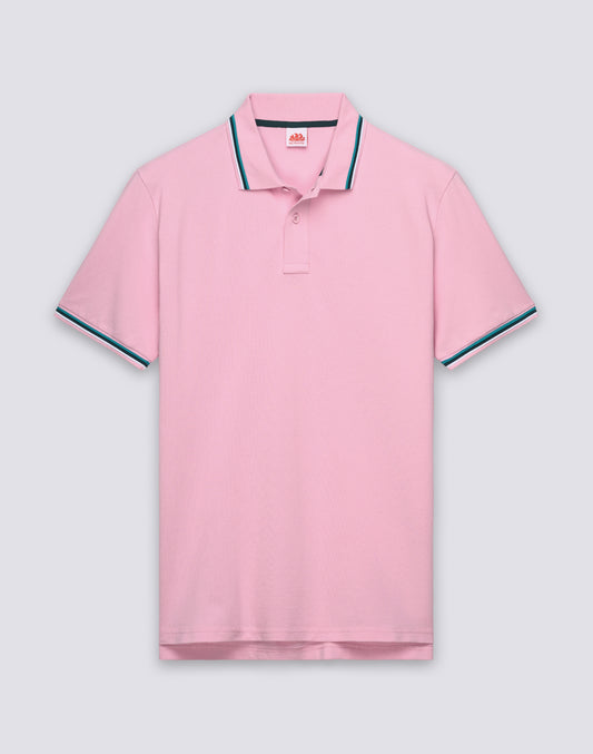 BRICE COTTON PIQUÉ POLO SHIRT WITH TRICOLOUR DETAILS