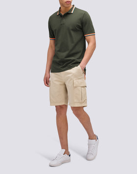 POLO BRICE IN COTONE PIQUET CON DETTAGLI TRICOLOR