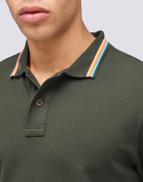 POLO BRICE IN COTONE PIQUET CON DETTAGLI TRICOLOR