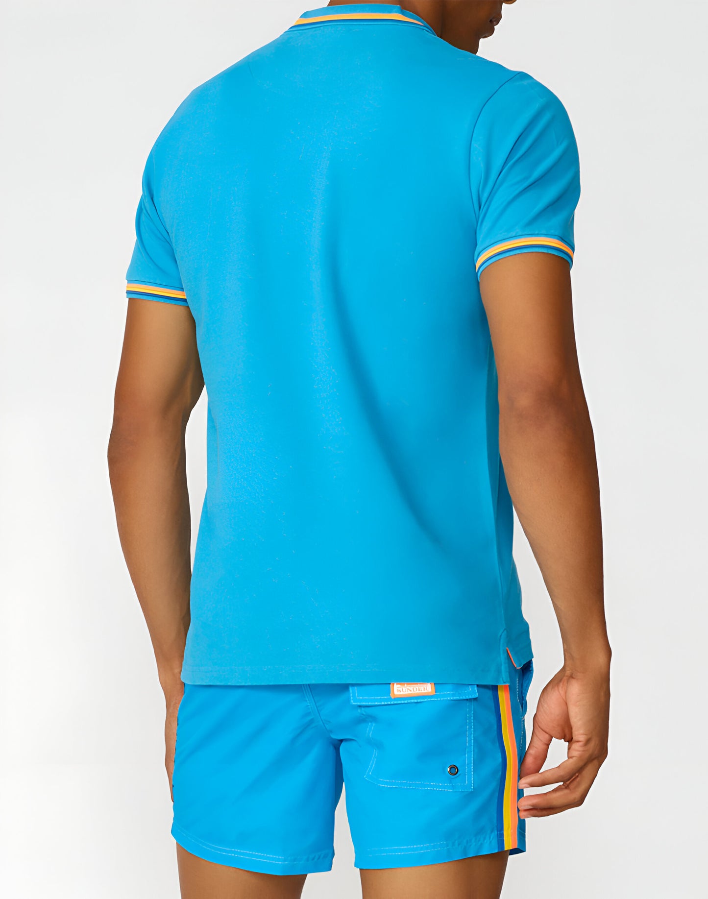 BRICE COTTON PIQUÉ POLO SHIRT WITH TRICOLOUR DETAILS