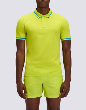 BRICE COTTON PIQUÉ POLO SHIRT WITH TRICOLOUR DETAILS