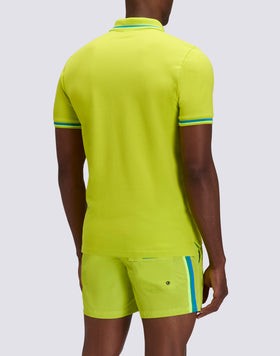 BRICE COTTON PIQUÉ POLO SHIRT WITH TRICOLOUR DETAILS