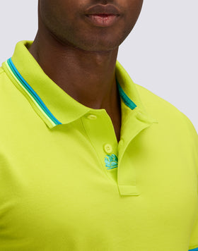 BRICE COTTON PIQUÉ POLO SHIRT WITH TRICOLOUR DETAILS