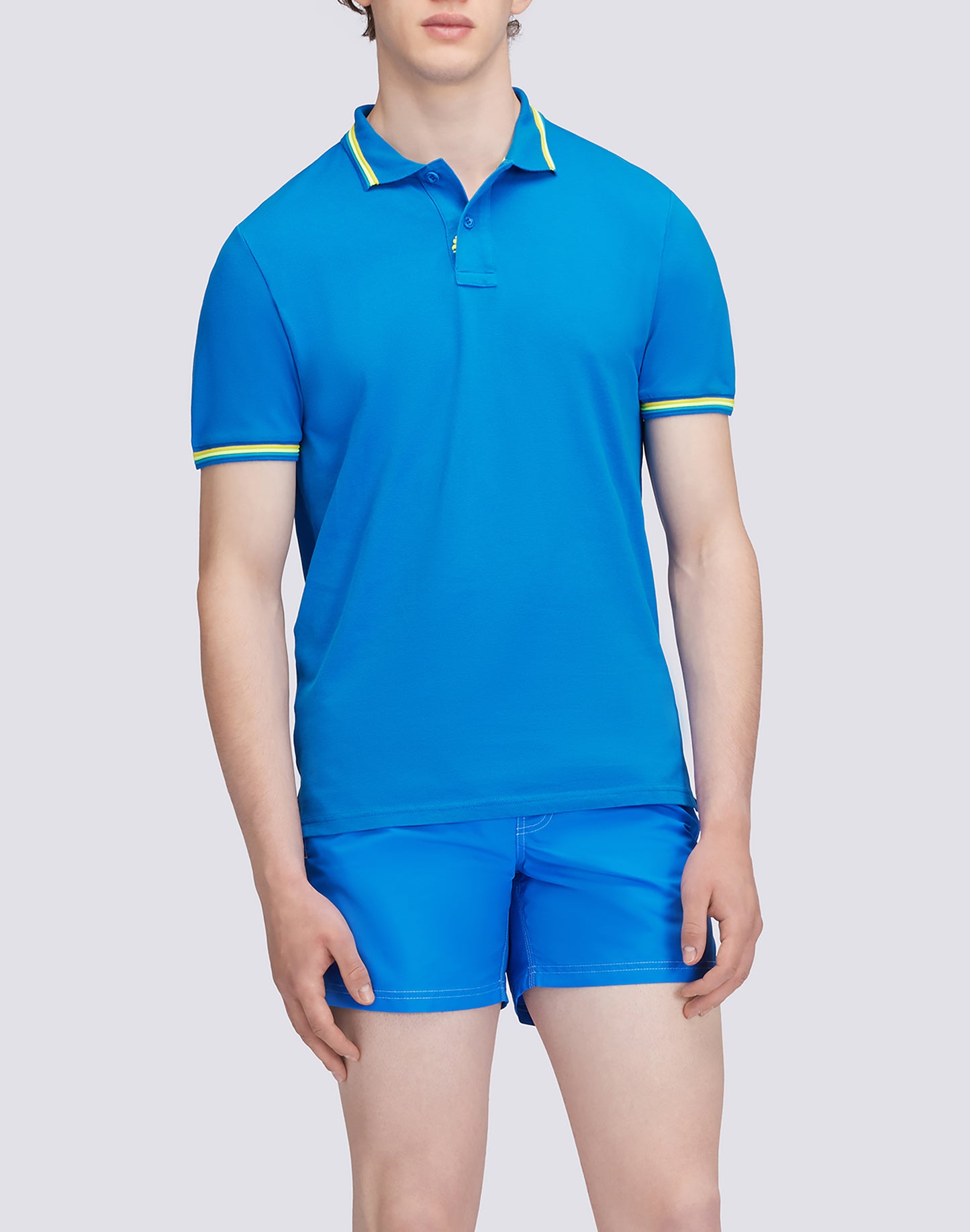 BRICE COTTON PIQUÉ POLO SHIRT WITH TRICOLOUR DETAILS