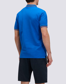 POLO BRICE EN COTON PIQUÉ AVEC DÉTAILS TRICOLORES