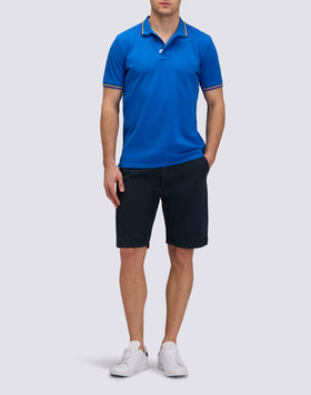 POLO BRICE EN COTON PIQUÉ AVEC DÉTAILS TRICOLORES