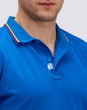 POLO BRICE EN COTON PIQUÉ AVEC DÉTAILS TRICOLORES