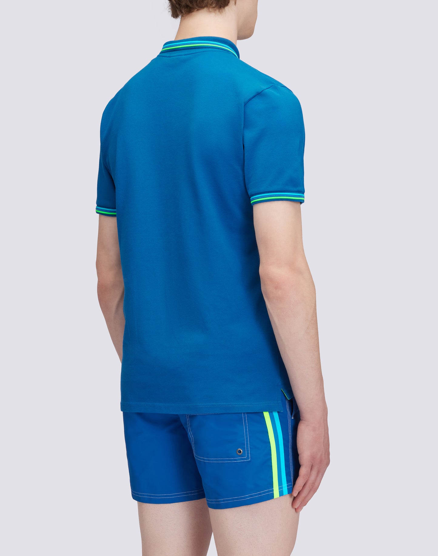 BRICE COTTON PIQUÉ POLO SHIRT WITH TRICOLOUR DETAILS