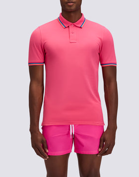 POLO BRICE UOMO IN COTONE PIQUET CON DETTAGLI TRICOLOR