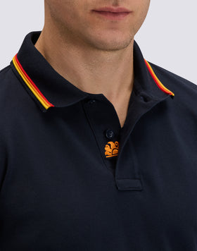 BRICE COTTON PIQUÉ POLO SHIRT WITH TRICOLOUR DETAILS