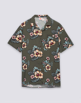 MEN'S PRINTED VISCOSE POPLIN SHIRT