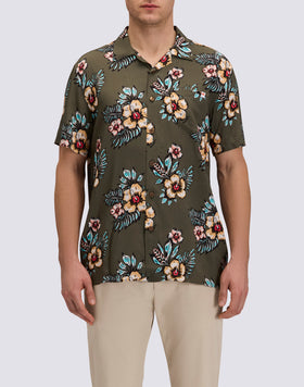 MEN'S PRINTED VISCOSE POPLIN SHIRT