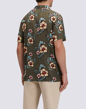 MEN'S PRINTED VISCOSE POPLIN SHIRT