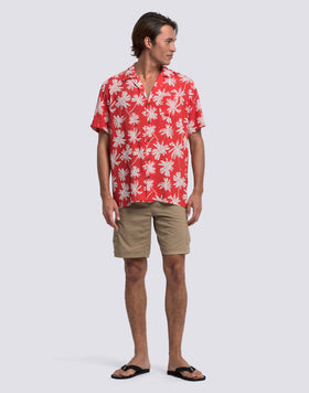 CAMICIA UOMO STAMPATA IN VISCOSA POPELINE