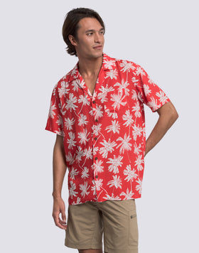 CAMICIA UOMO STAMPATA IN VISCOSA POPELINE
