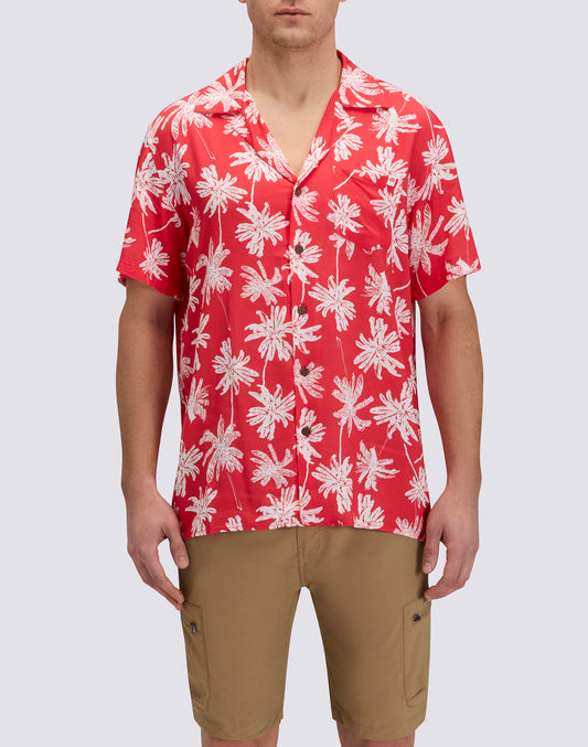 MEN'S PRINTED VISCOSE POPLIN SHIRT