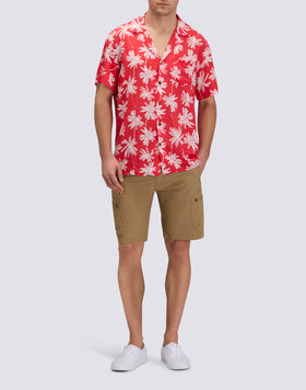 MEN'S PRINTED VISCOSE POPLIN SHIRT