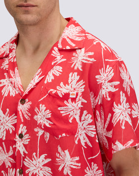 MEN'S PRINTED VISCOSE POPLIN SHIRT