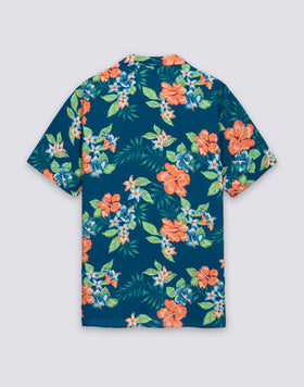 MEN'S PRINTED VISCOSE POPLIN SHIRT