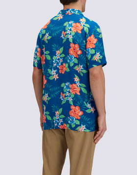 MEN'S PRINTED VISCOSE POPLIN SHIRT