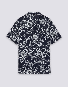 CHEMISE IMPRIMÉE POUR HOMME EN POPELINE DE VISCOSE