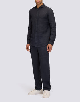 CAMICIA IN LINO CON COLLO CLASSICO