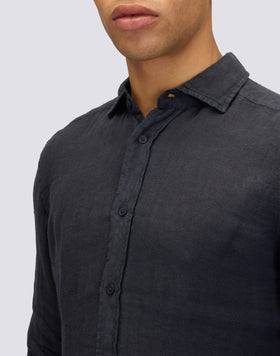 CAMICIA IN LINO CON COLLO CLASSICO