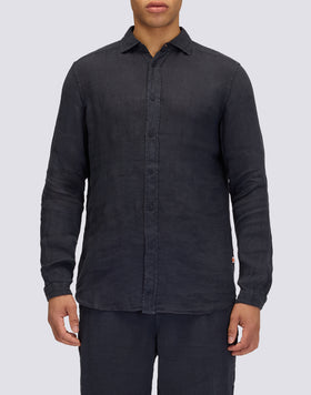 CAMICIA IN LINO CON COLLO CLASSICO