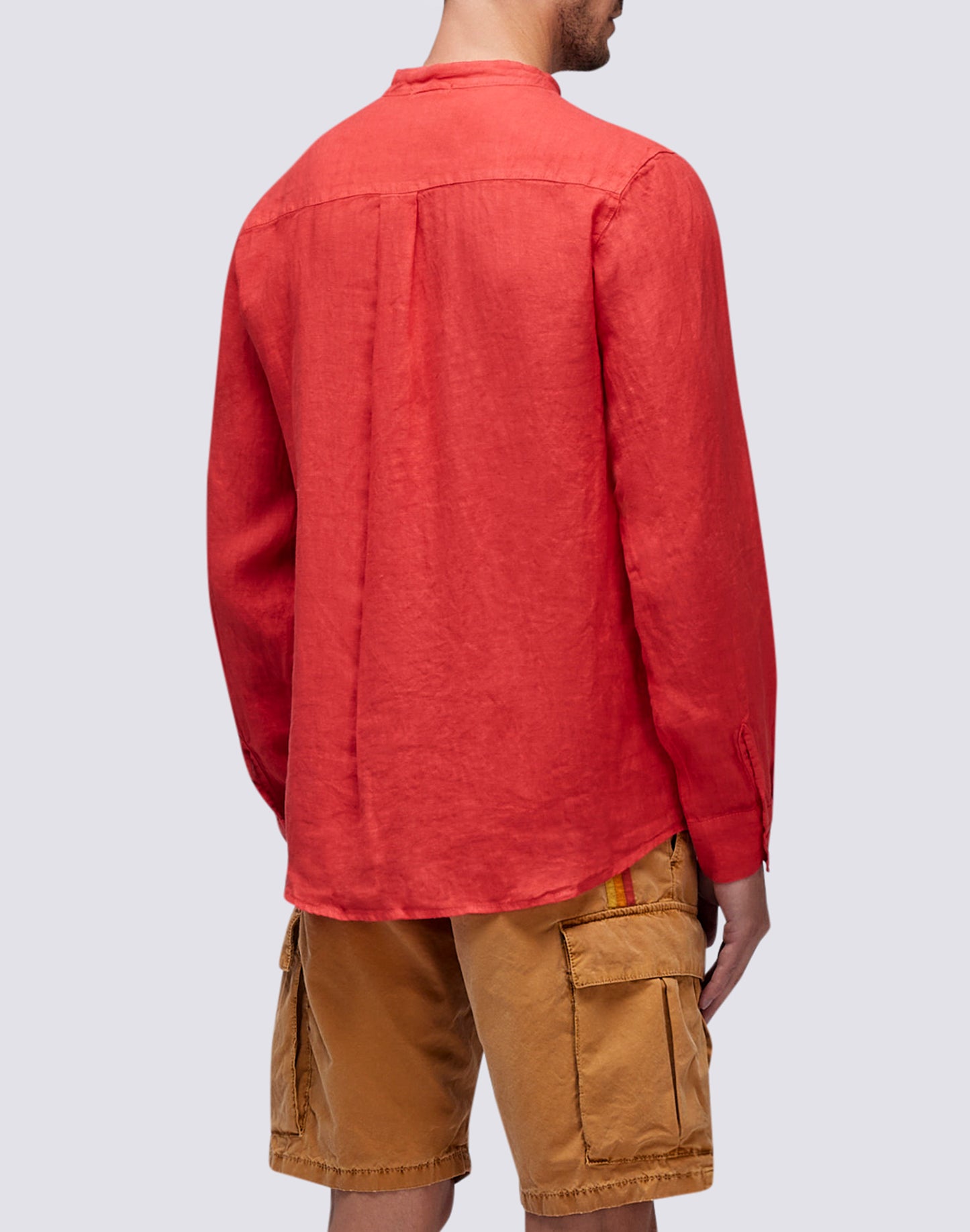 LINEN SHIRT WITH MANDAR COLLAR