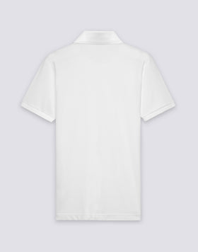 MEN'S PIQUET COTTON POLO SHIRT WITH STRIPED COLLAR AND CUFFS