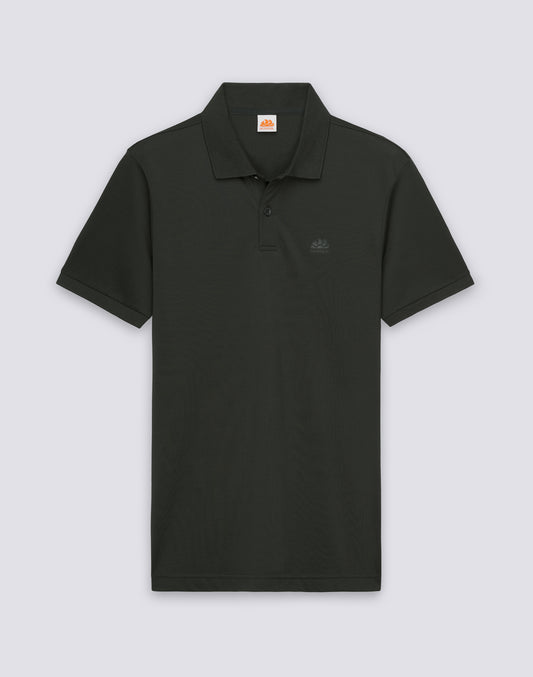 MEN'S PIQUET COTTON POLO SHIRT WITH STRIPED COLLAR AND CUFFS