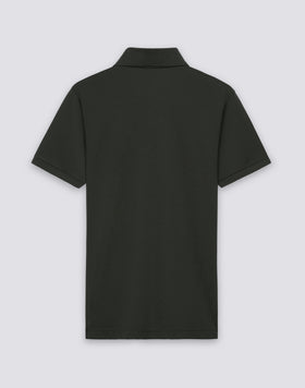 MEN'S PIQUET COTTON POLO SHIRT WITH STRIPED COLLAR AND CUFFS
