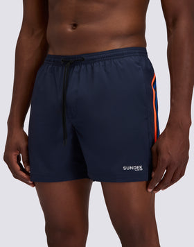 COSTUME DA BAGNO UOMO CON TESSUTO STRETCH A VITA ELASTICATA E CON CUSTODIA REMOVIBILE