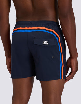 COSTUME DA BAGNO UOMO CON TESSUTO STRETCH A VITA ELASTICATA E CON CUSTODIA REMOVIBILE